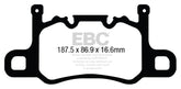 EBC 13-15 Porsche 911 (991) (Cast Iron Rotor only) 3.8 GT3 Yellowstuff Rear Brake Pads